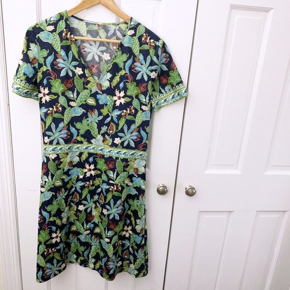 Tory Burch Garden Wisteria Silk Printed Dress - Picture 3 of 10